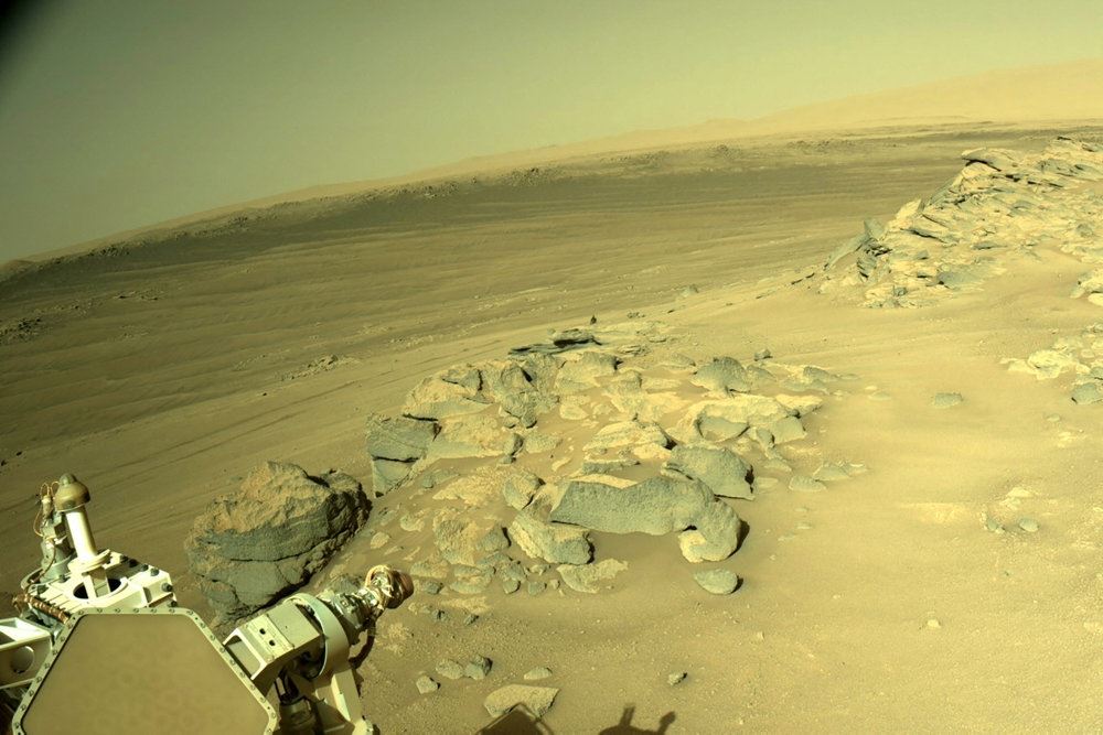 landskab på mars set fra luften