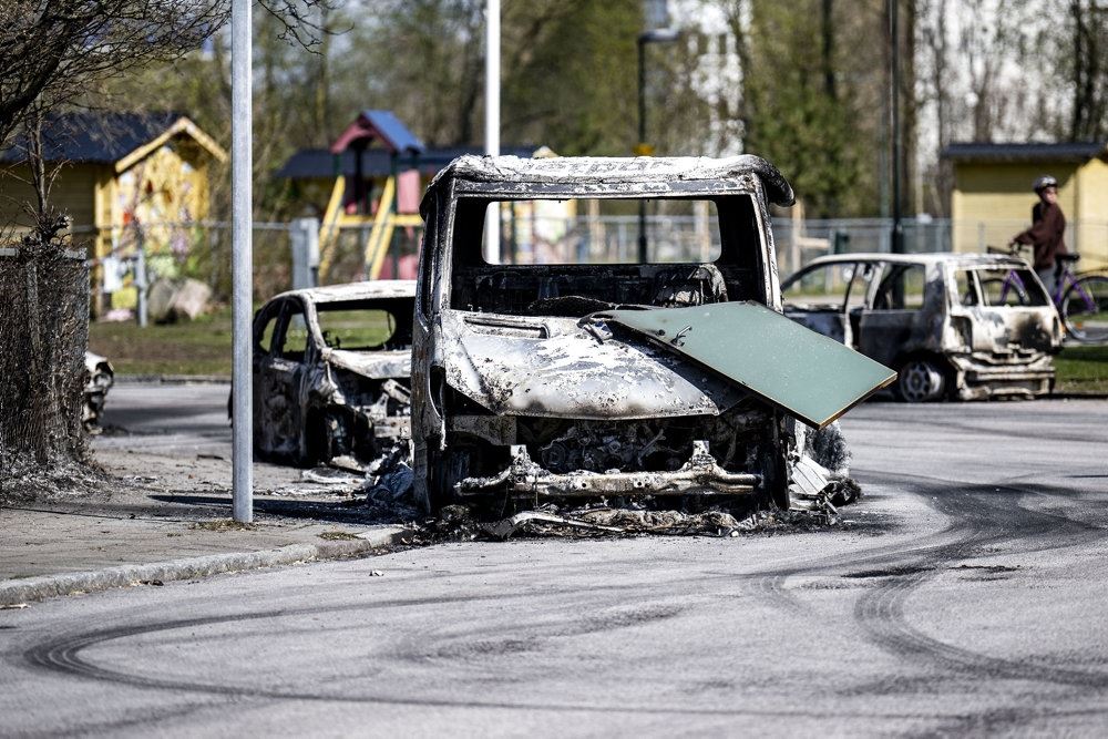 Udbrændte biler i Sverige