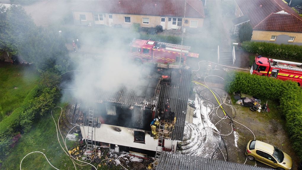Hus brænder i Horsens