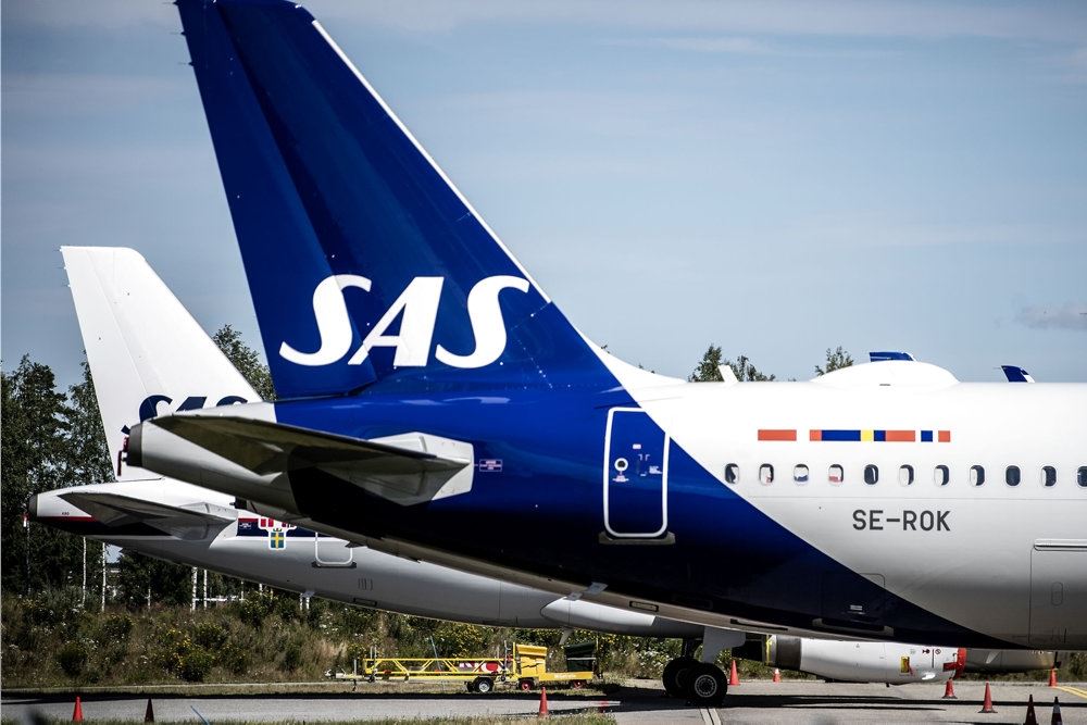 SAS logo på haleror
