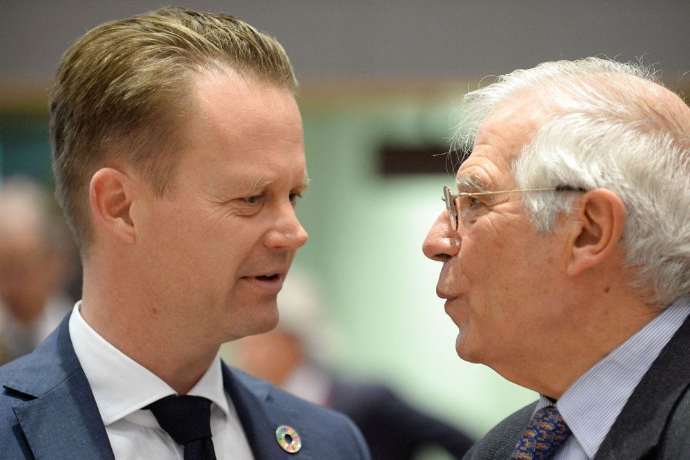Udenrigsminister Jeppe Kofod (S) og EU's udenrigschef, Josep Borrell,