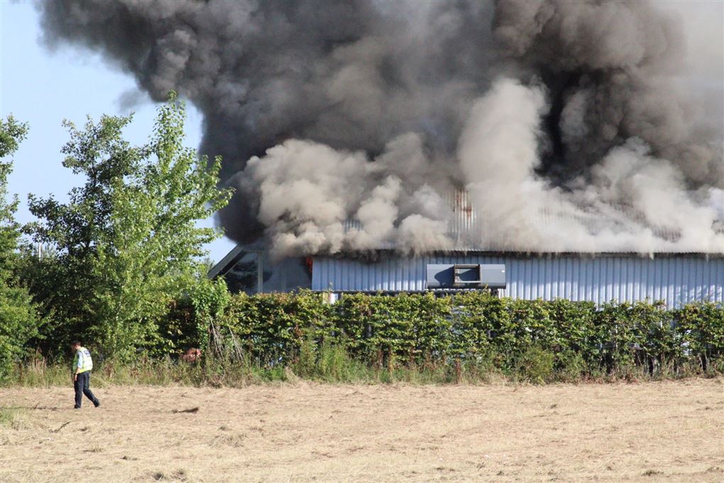 røg fra brand i bygning