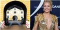 Et slot og en blond kvinde