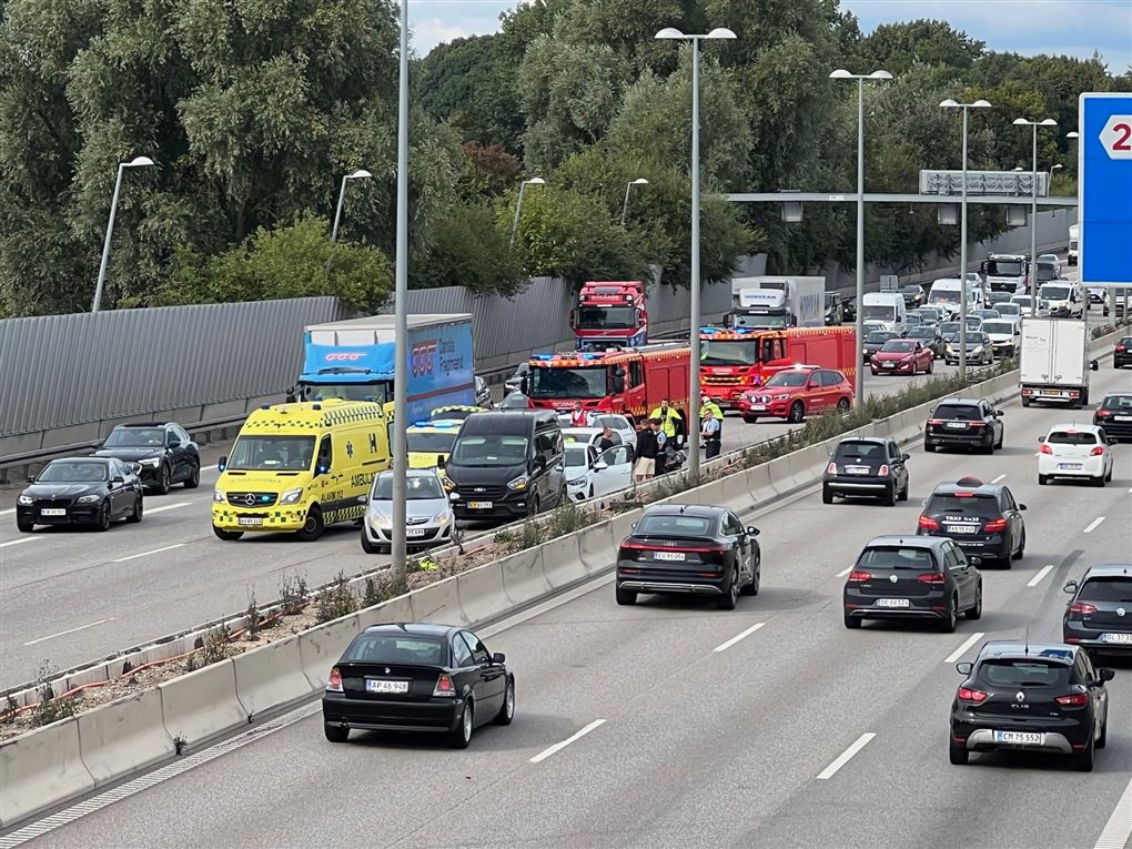 Kø på motorvej