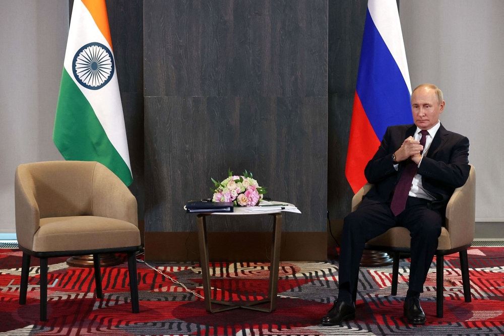 billede af Putin - mand i stol