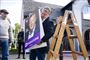 Lars Løkke Rasmussen med en af sine valgplakater
