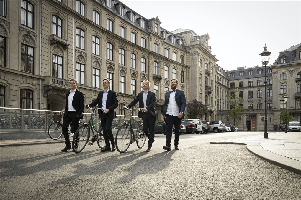 4 mænd går på Frederiksgade