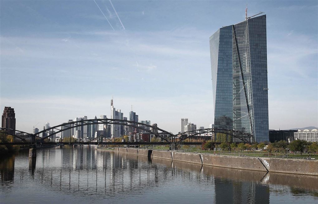 Den Europæiske Centralbank hovedsæde i Frankfurt. 