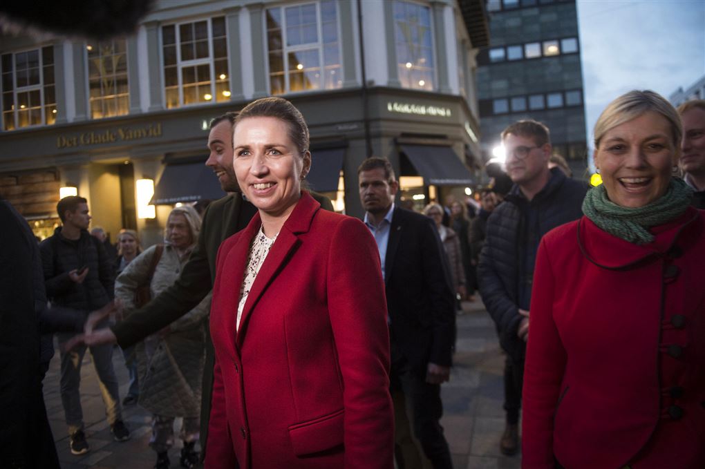 Mette Frederiksen under valgkampen.