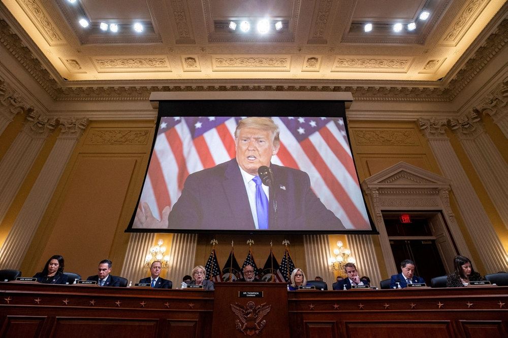 Trump på storskærm