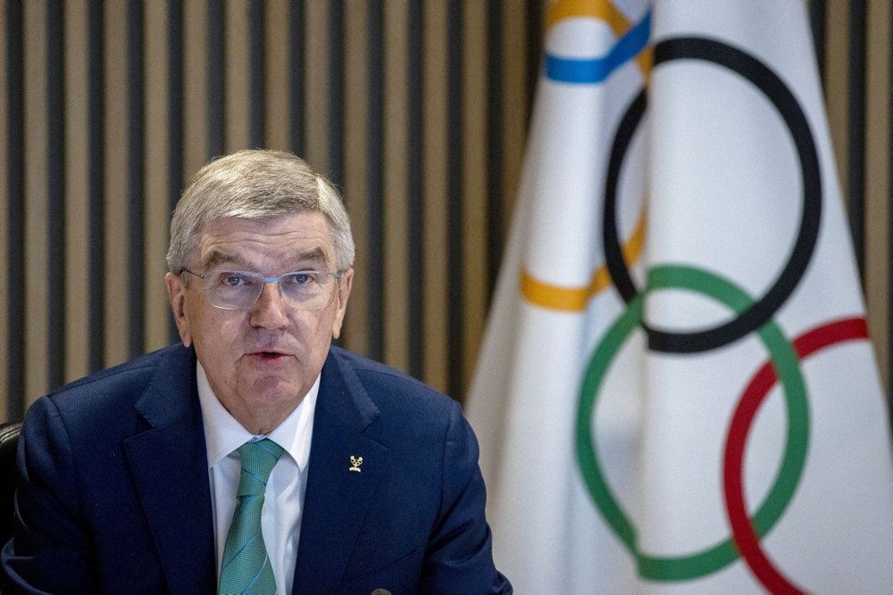 Mand ved OL-flag