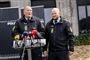 Politiet under pressemødet