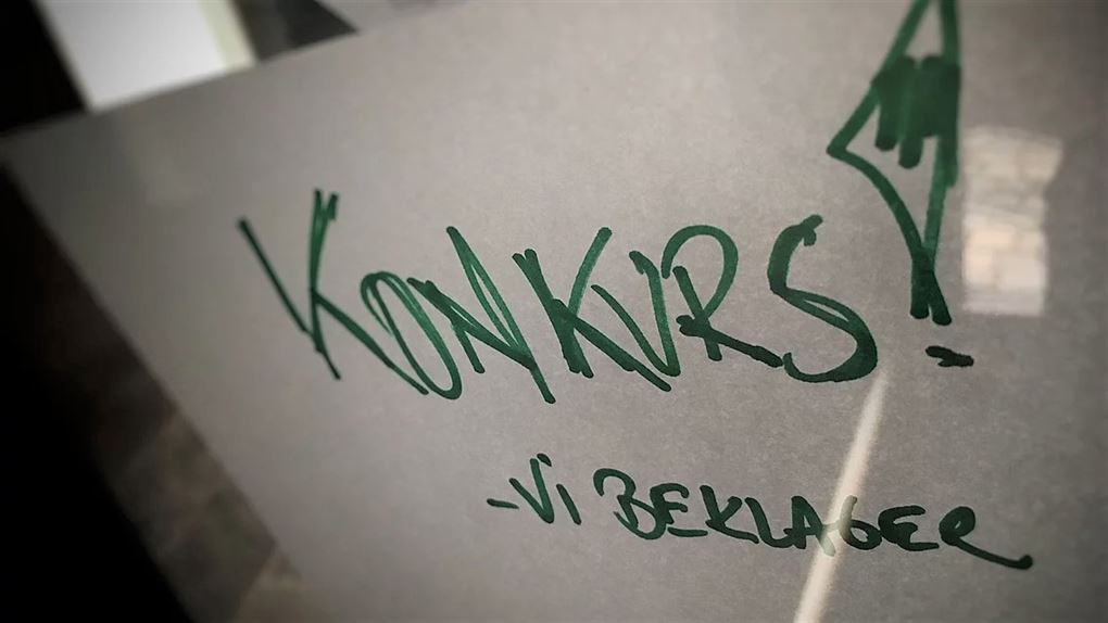 en besked om konkurs