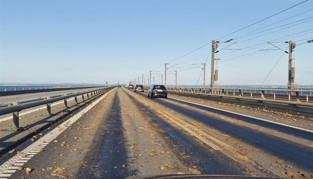 Smattede kartofler på Storebæltsbroen
