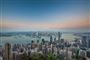 en skyline i Hongkong