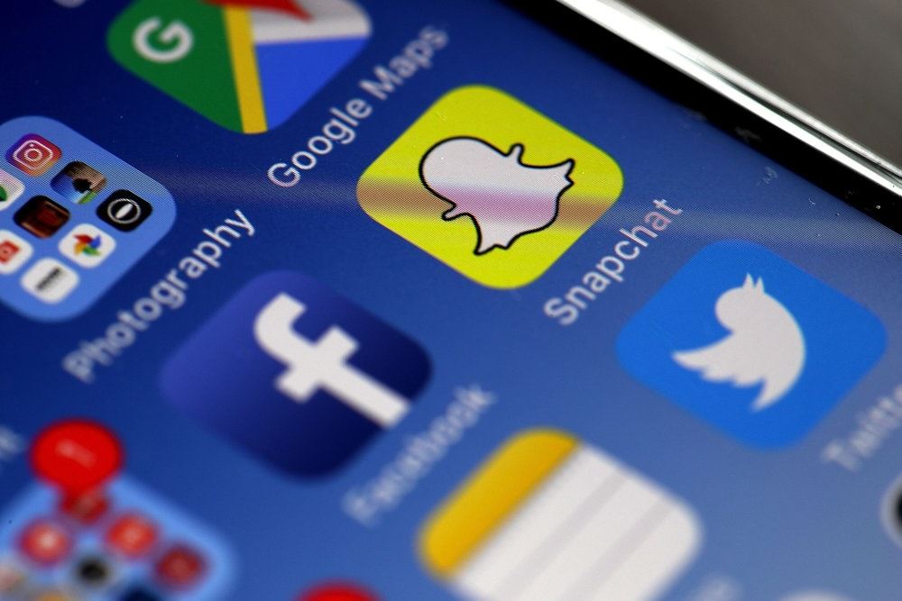 sociale medie-apps på smartphoneskærm