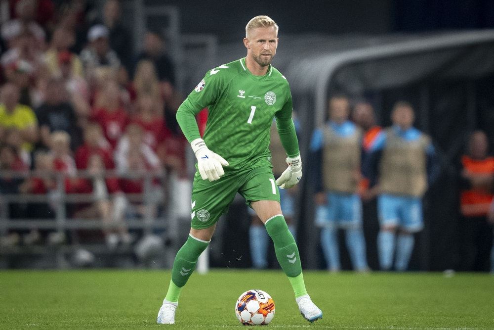 Kasper Schmeichel på banen