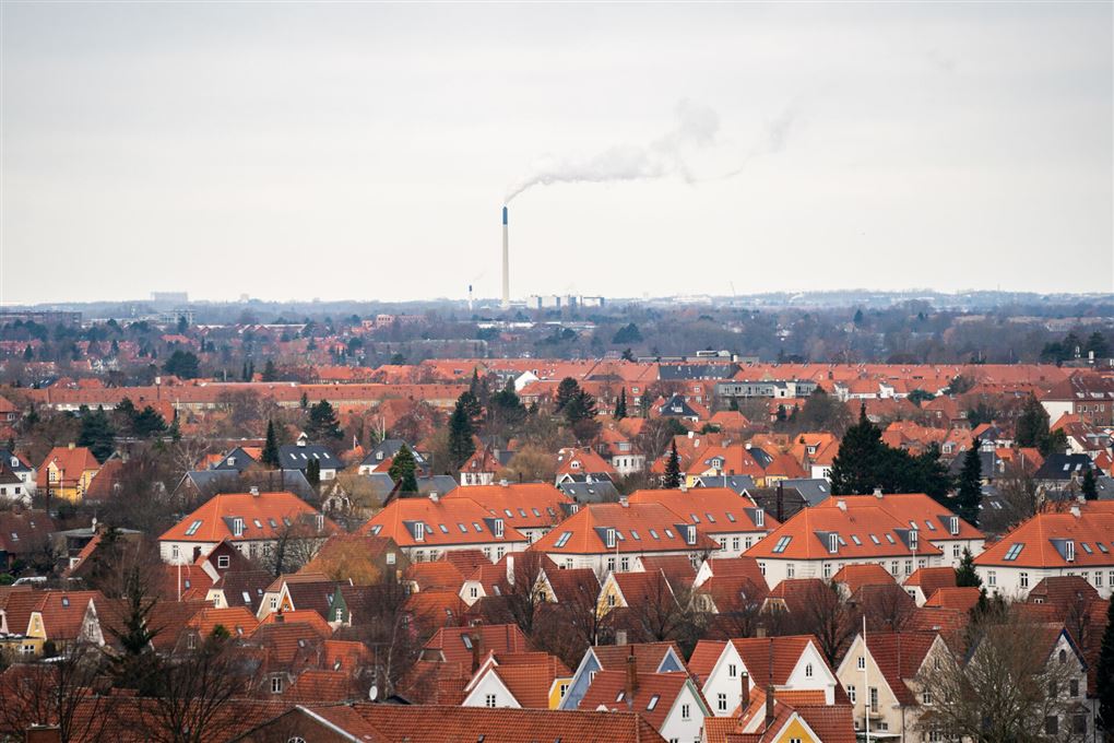 et view ud over et villakvarter