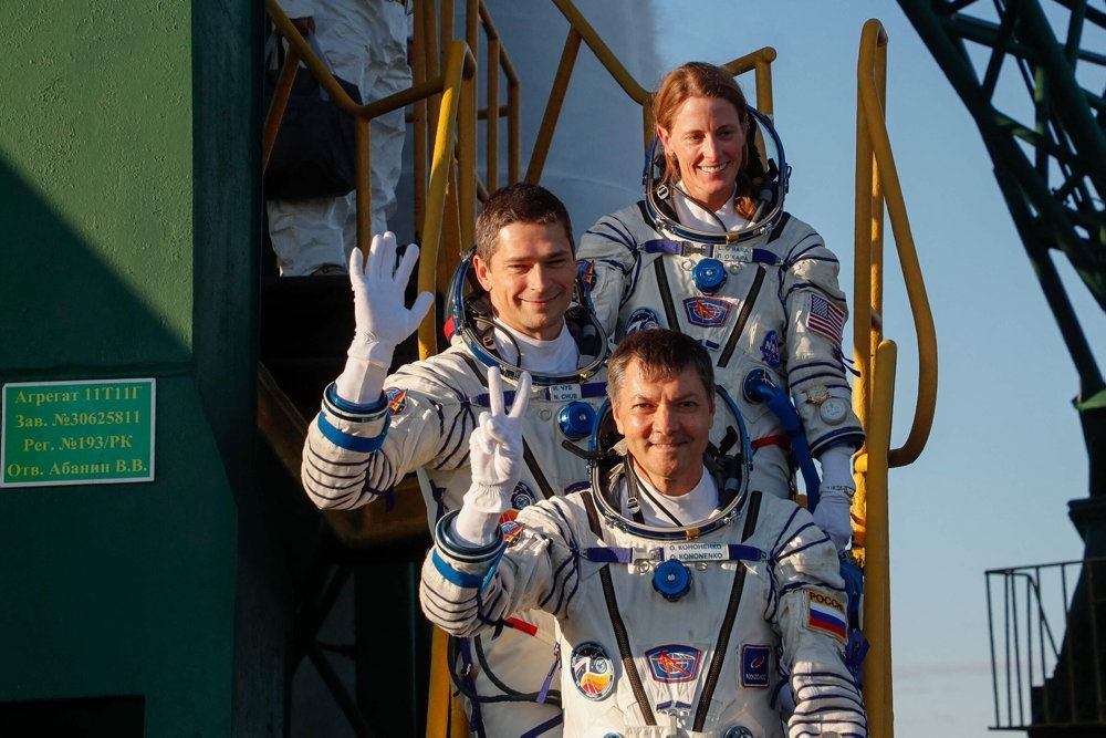 tre astronauter