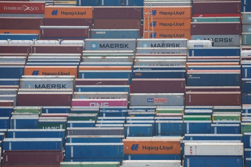 Containere set fra luften