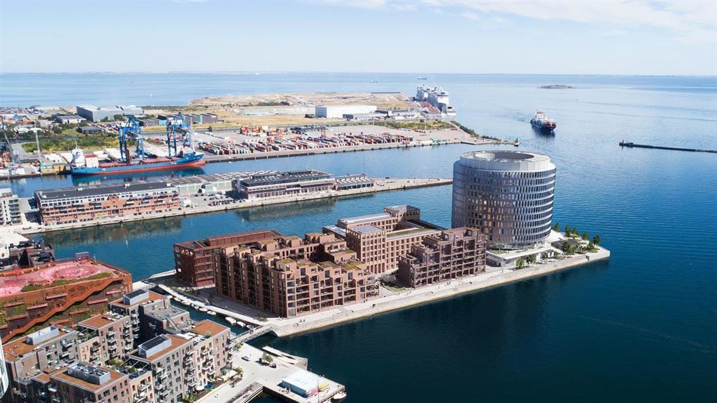 et byggeri ved en havn