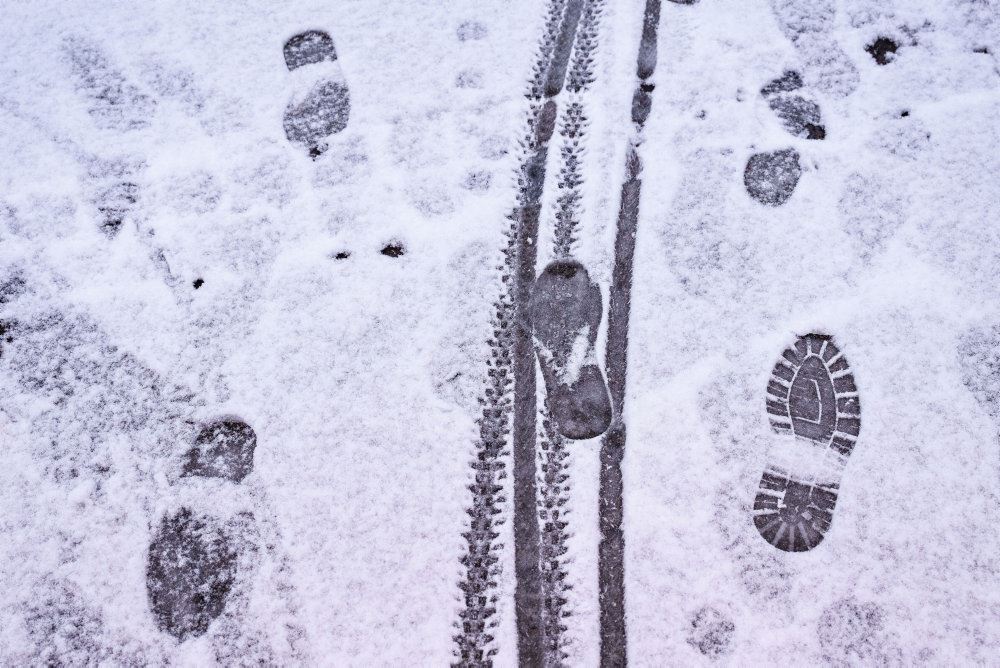 fodspor i sneen