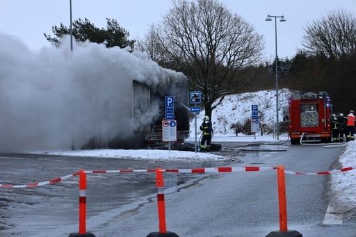 brand i lastbil