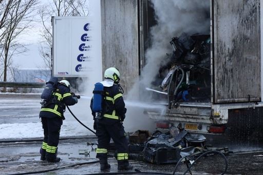 brand i lastbil