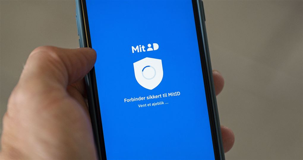 en mobil med mitid på skærmen
