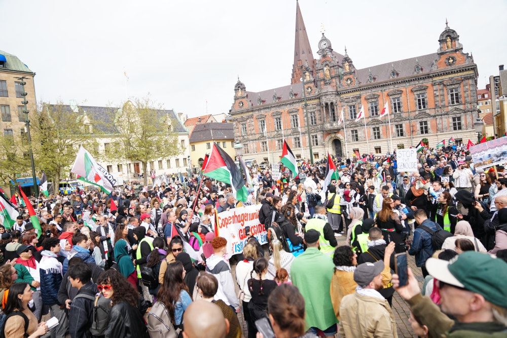 demonstranter med skilte