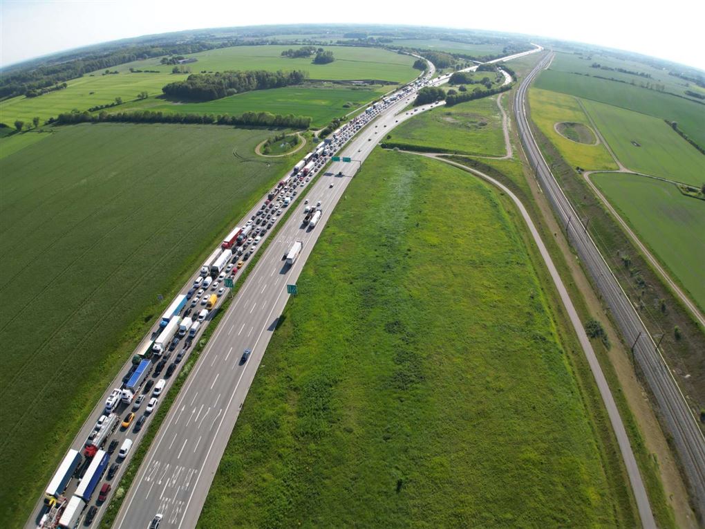 motorvej fra luften