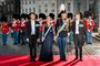 Grev Nikolai, prinsesse Marie, prins Joachim og grev Felix i gallatøj.