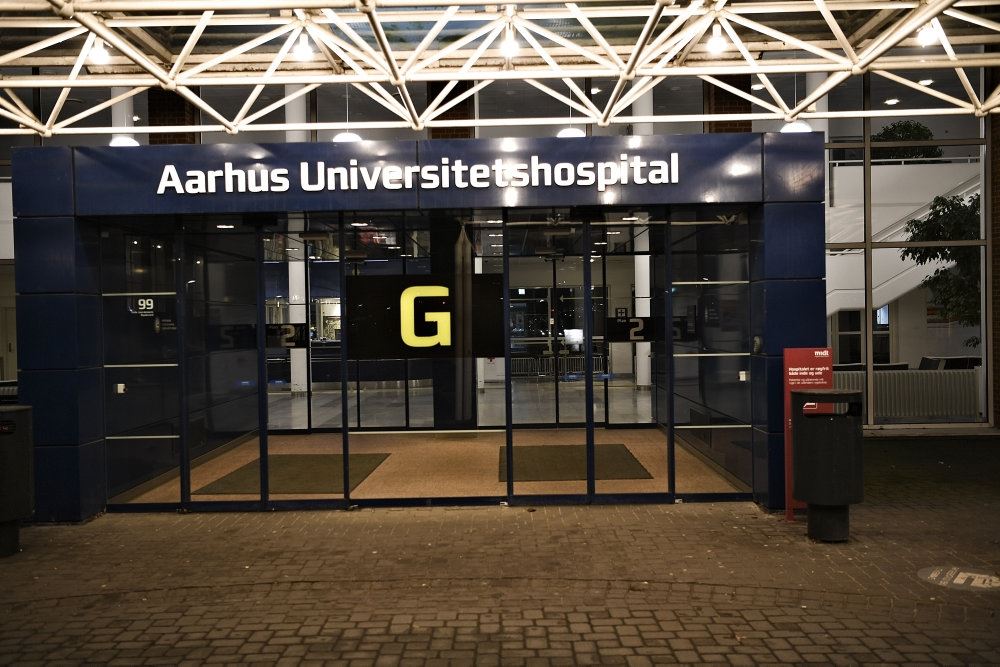 Indgangen til Aarhus Universitetshospital
