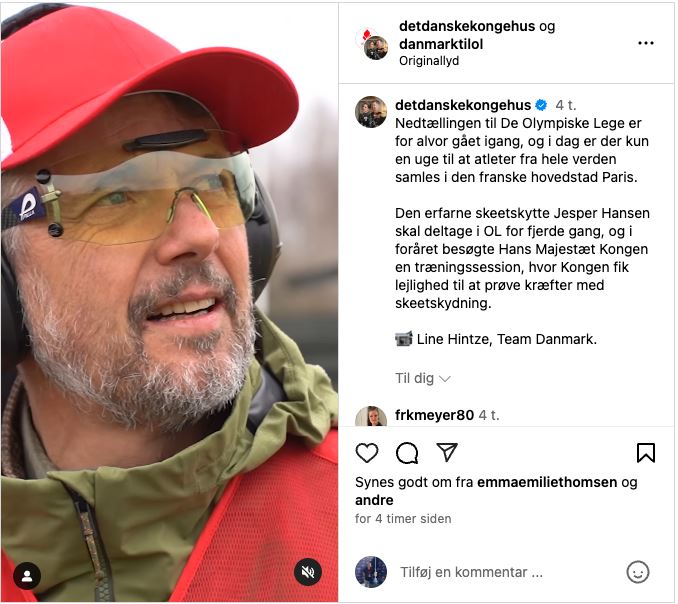 instagram opslag fra kongehuset