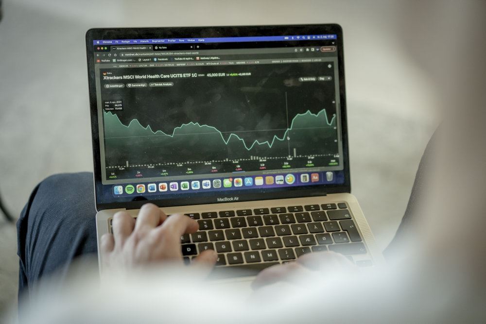 computerskærm med grafik