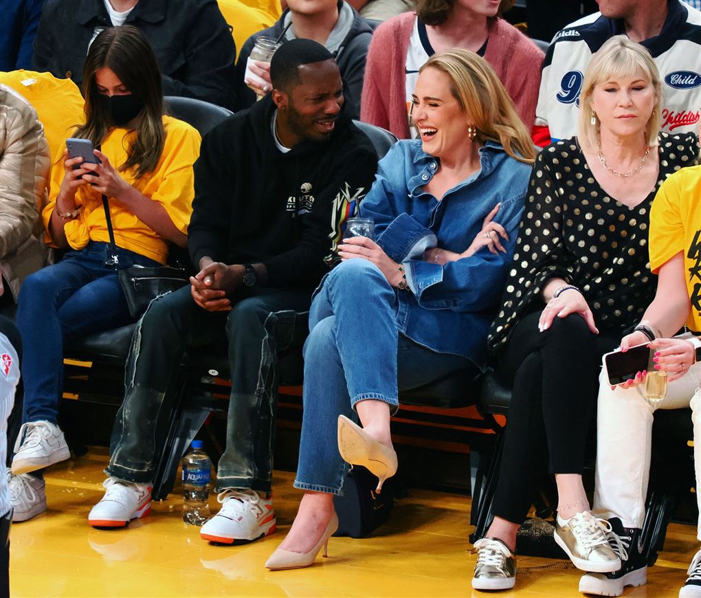 Adele og Rich Paul til en kamp