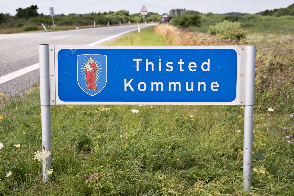 Kommuneskilt i Thisted