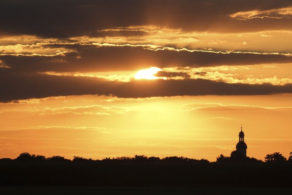 Aftensol på himlen