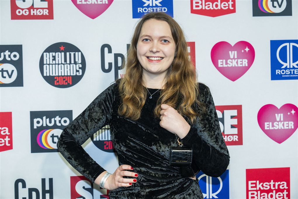 Rachel på den røde løber.