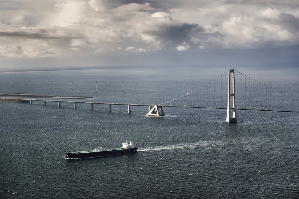 skibe under Storebæltsbroen