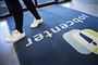 billede af gulvmåptte med teksten JOBCENTER