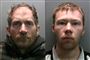 Mugshots af to blonde mænd med skæg