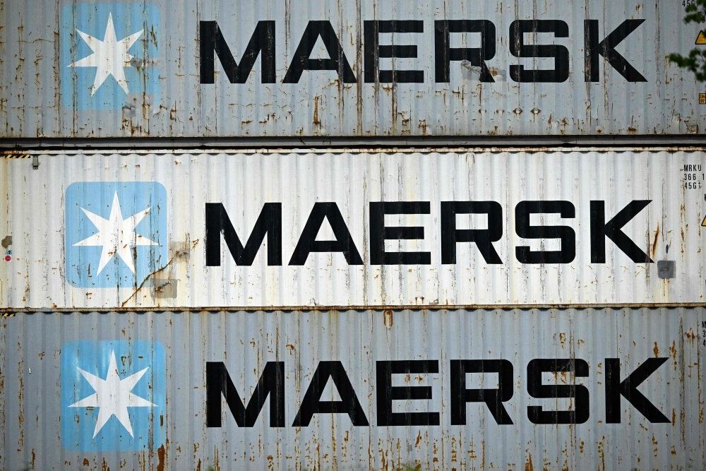 mærsk-logo på containere