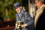 Dronning Margrtehe smiler