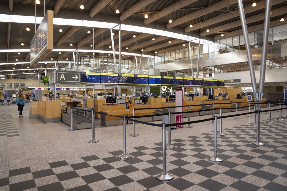 Indtjekningsområdet i Billund Lufthavn