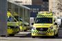 ambulance i gule og grønne farver