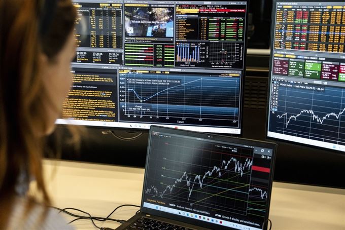 grafer på en computer