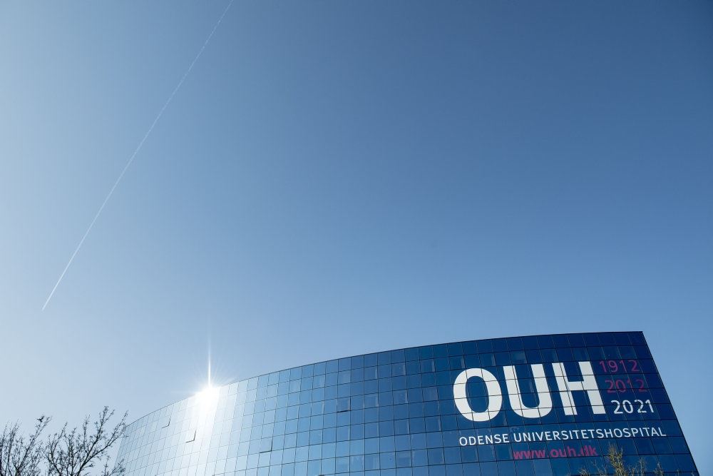 Billede af taget på Odense Universitetshospital