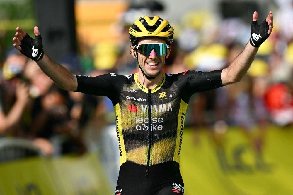 Cykelrytter jubler