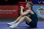 en badmintonspiller ærgrer sig